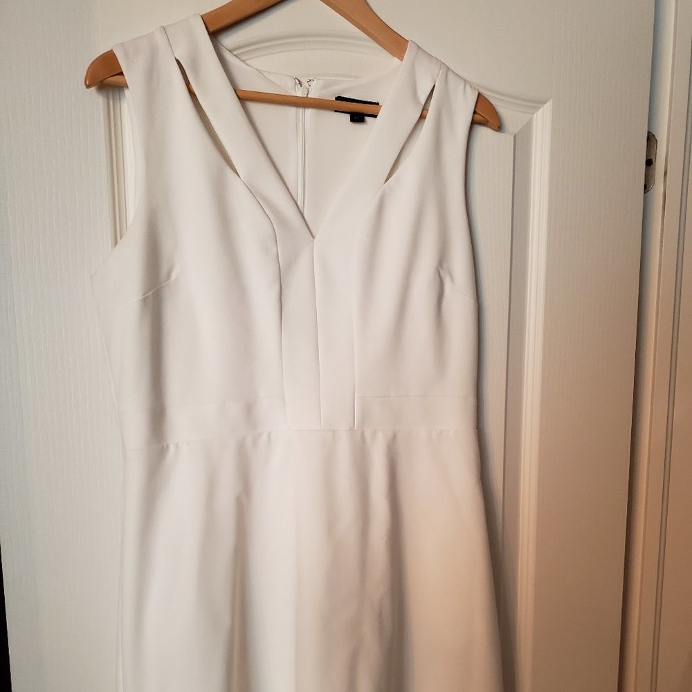 Ivory fit and flare dress